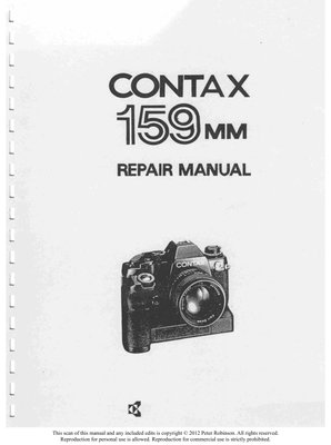Contax 159 Repair