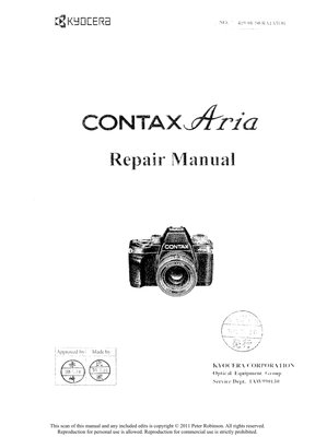 Contax Aria Repair