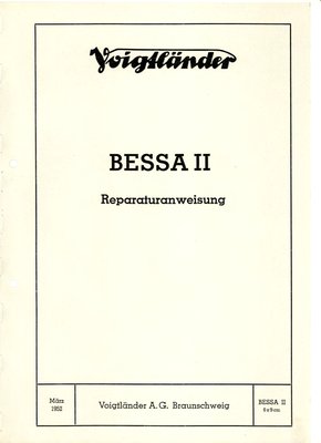 Voigtländer Bessa Ii Reparaturanweisung