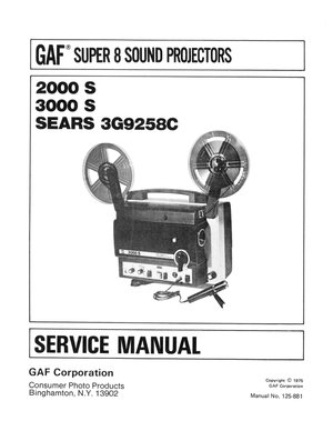 Gaf Projector 2000 3000 Sears