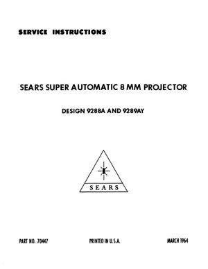 Sears Projector 9288 89