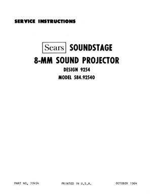 Sears Projector Soundstage9254