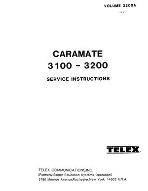Telex Projector Caramate3100 3200