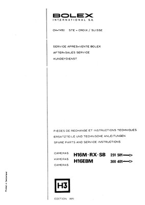 Bolex camera h16m ebm