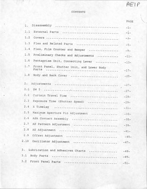 Canon AE 1 Program Disassembly