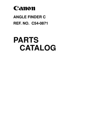 Canon Angle Finder C Parts Catalog