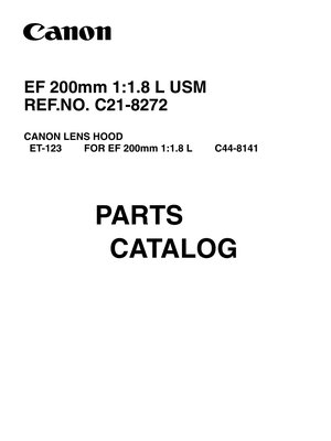 Canon EF 200mm f18L Parts