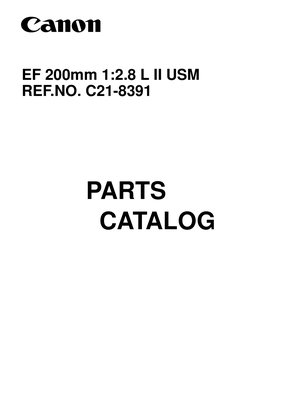 Canon EF 200mm f28 II Parts