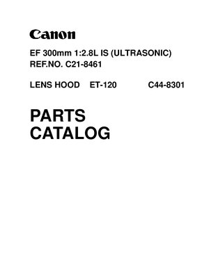 Canon EF 300mm f28L IS Parts