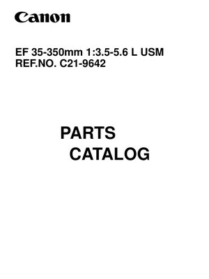 Canon EF 35 350mm f35 56L parts catalog