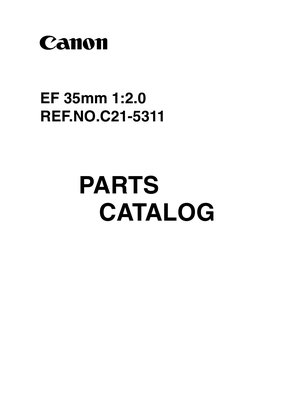 Canon EF 35mm f2 Parts
