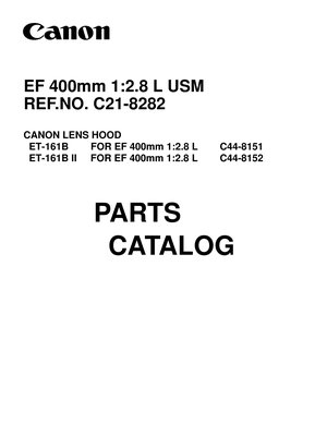 Canon EF 400mm f28L USM Parts