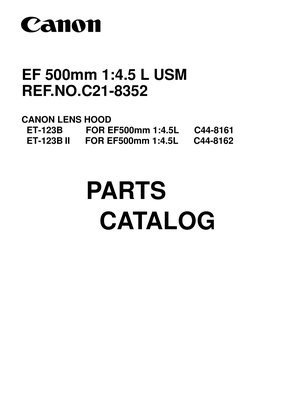 Canon EF 500mm f45L USM Parts