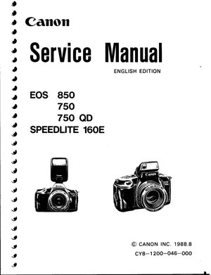 Canon EOS750 850 Speedlite160E