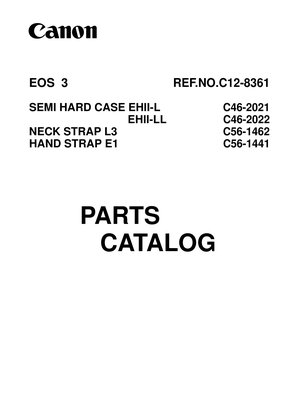 Canon EOS 3 Parts Catalog