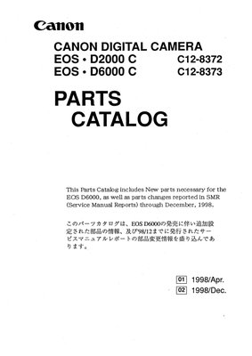 Canon EOS D2000 D6000 Parts