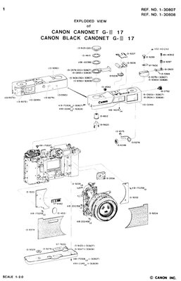 Canon Exploded View of Canon Canonet G III 17