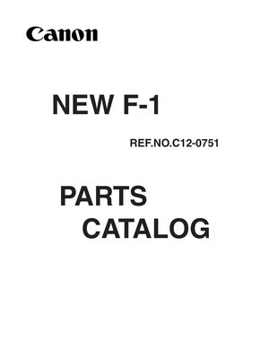 Canon New F1 parts catalog