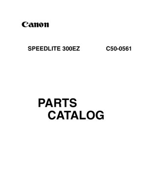 Canon Speedlight 300EZ Parts Catalog
