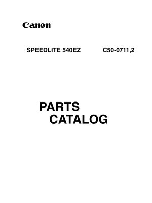 Canon Speedlight 540EZ Parts Catalog