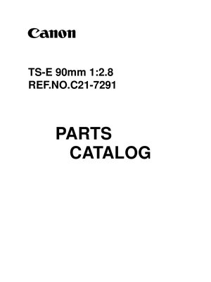 Canon TSE 90mm f28L Parts
