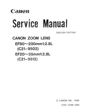 Canon lens 80 200 20 35