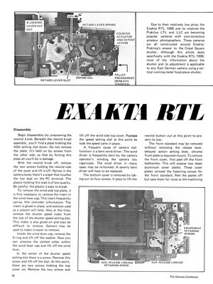 Exakta RTL1000E cam craftsman