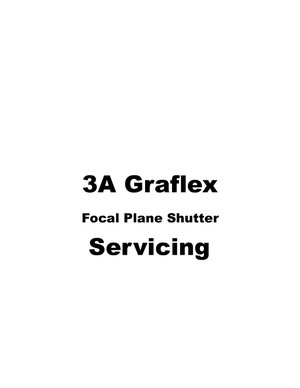 Graflex 3A Shutter Tutorial