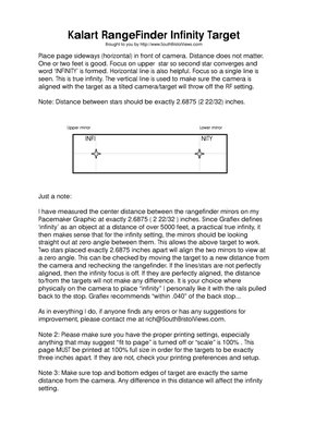 Graflex Kalart Infinity Target