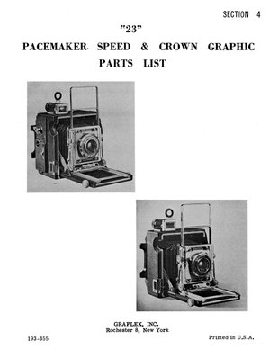 Graflex parts pacemaker crown 23
