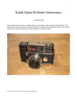 Kodak Signet80 Shutter Roth