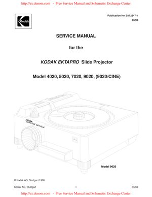 Kodak ektapro 4020 5020 7020 9020