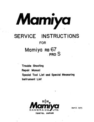 Mamiya rb67 pro s