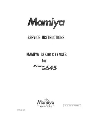 Mamiya lenses m645