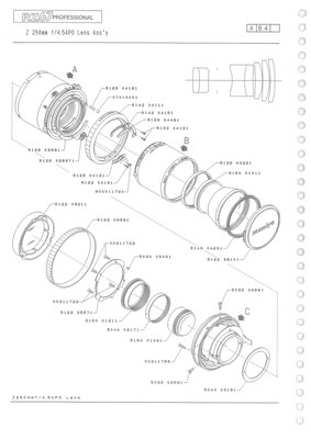 Mamiya rz67 250 apo lens diagram