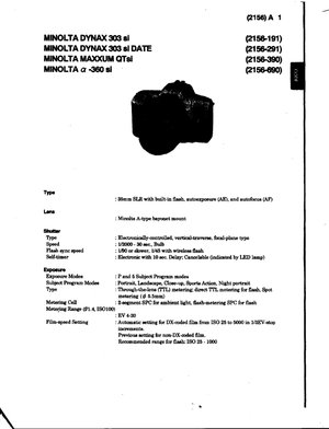 Minolta Maxxum QTsi Dynax 303si