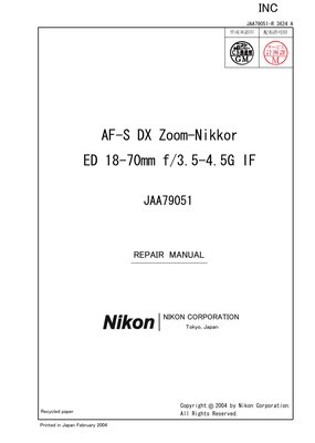 Nikon DX 18 70mm f35G