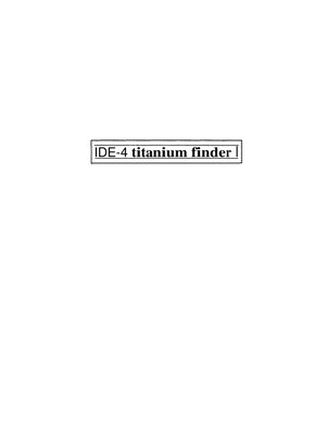 Nikon DE 4 Titanium Finder Part List