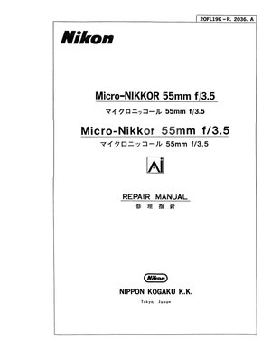 Nikon lens 55micro