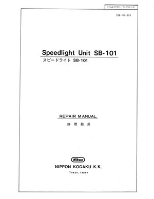 Nikon speedlight sb101