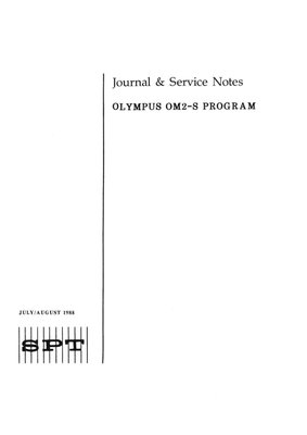 Olympus OM 2S SP Notes