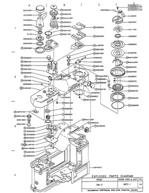 Olympus OM 3 Exploded Parts Diagrams