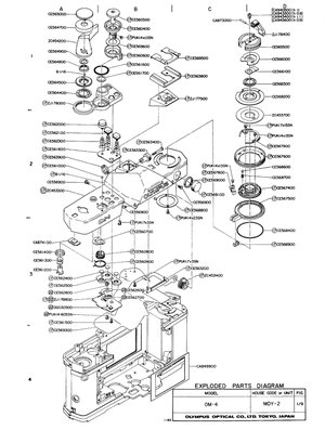 Olympus OM 4 Exploded Parts Diagrams