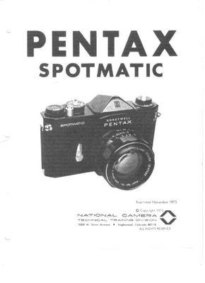 Pentax Honeywell Spotmatic Technical Training