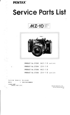 Pentax MZ 10 Parts