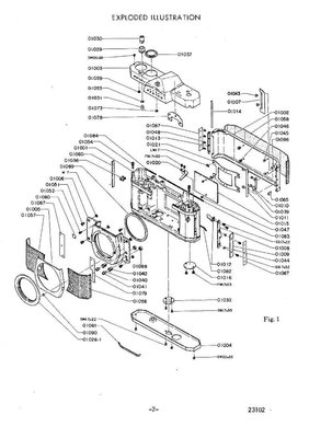 Pentax Spotmatic exploded
