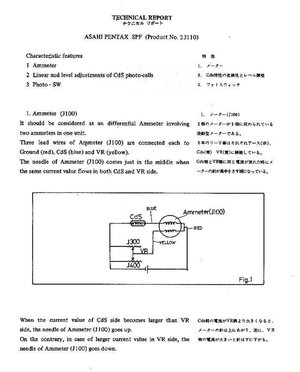 Pentax spotmatic f meter