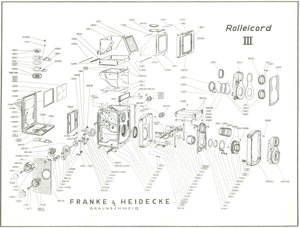 Rollei III Explosionszeichnung