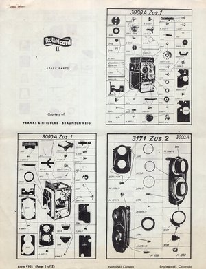 Rollei II Ersatzteile