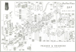 Rollei 2 8F Explosionszeichnung